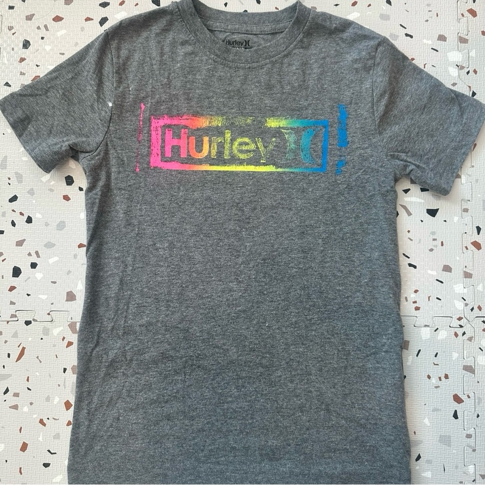 Boys Hurley Tee with Vibrant Logo
